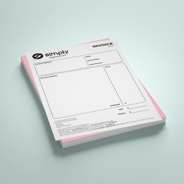 Buy NCR & Duplicate Pads Low Minimum Orders Simply Digital Print